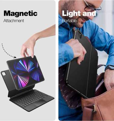 Чехол с магнитной клавиатурой Dracool для iPad Pro 12,9 дюйма Bluetooth, с сенсорной панелью