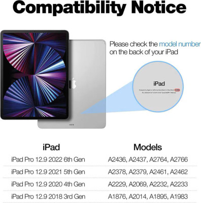 Чехол с магнитной клавиатурой Dracool для iPad Pro 12,9 дюйма Bluetooth, с сенсорной панелью