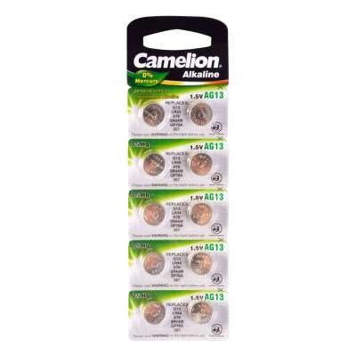 Батарейка Camelion, AG13-BP10, Alkaline, AG13, 1.5V, 10 шт.
