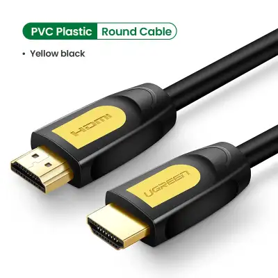 Кабель HDMI 1.5m, V2.0, 4K@60Hz Yellow/Black HD101 (10128) UGREEN