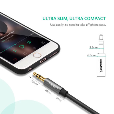 Кабель Audio(m) 3.5mm - Audio(f) 3.5mm, 5m. (удлинитель) AV118 (10538) UGREEN