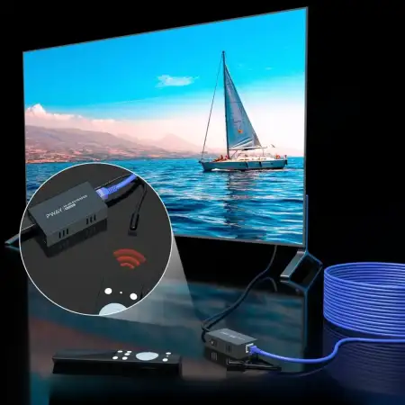Удлинитель HDMI Extender, Splitter 1x4, 4K@60Hz, 60m, EDID, UTP (PW-HT247P4) PWAY