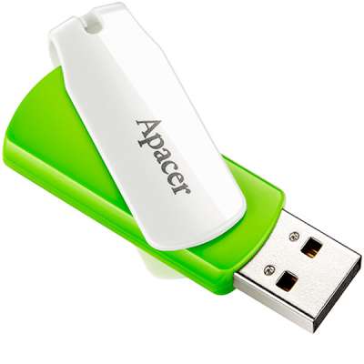USB-накопитель, Apacer, AH335, AP16GAH335G-1, 16GB, USB 2.0, Зеленый