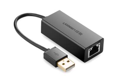 Конвертер USB 2.0 на LAN RJ-45,10 100 Mbps CR110 20254 UGREEN
