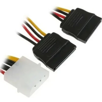 Кабель питания IDE(Molex) на 2*SATA