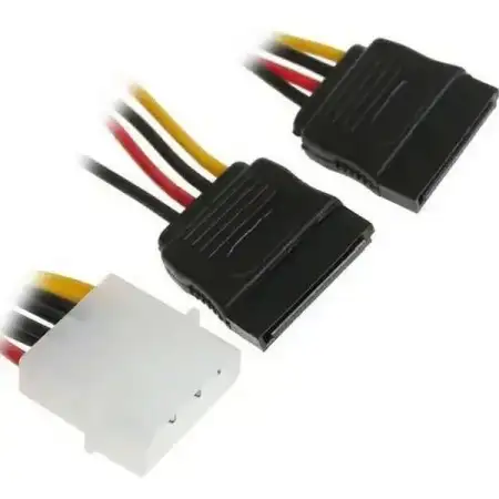 Кабель питания IDE(Molex) на 2*SATA