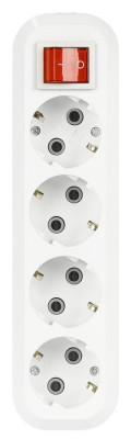 Колодка SmartBuy 4 розетки, 16А, с вкл., с заземлением (SBE-16-4-00-ZS)