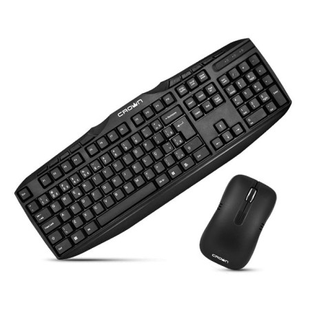Беспроводная клавиатура + мышь Crown CMMK-952W black
