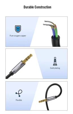 Кабель Audio(m) 3.5mm - Audio(f) 3.5mm, 2m. AV118 (10594) UGREEN