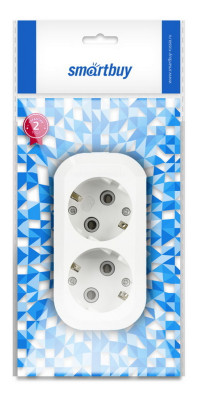 Колодка SmartBuy 2 розетки, 16А, без вкл., с заземлением (SBE-16-2-00-Z)