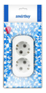 Колодка SmartBuy 2 розетки, 16А, без вкл., с заземлением (SBE-16-2-00-Z)