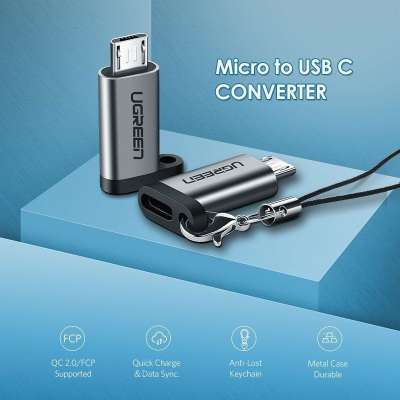 Переходник MicroUSB(m) - USB 3.1(f) Type C US282 (50590) UGREEN