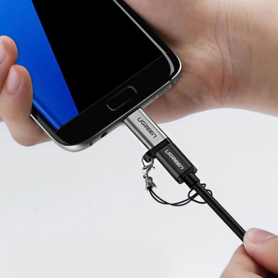 Переходник MicroUSB(m) - USB 3.1(f) Type C US282 (50590) UGREEN