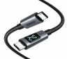 Кабель USB C - USB C, 480Mbps, 5A, QC5.0/PD3.1, 240W, 2m, Smart DigitalDisplay, L530 (65867) UGREEN