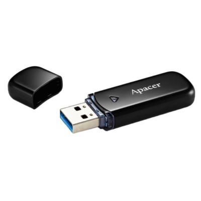 USB-накопитель, Apacer, AH355, AP64GAH355B-1, 64GB, USB 3.1, Черный