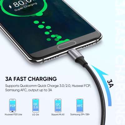 Кабель USB 2.0 - USB C, 480Mbps, 3A, QC3.0, 18W, 1m. US288 (60126) UGREEN