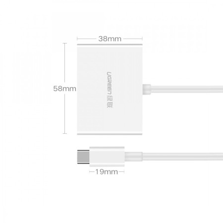Конвертер USB 3.1(m) Type C на HDMI + VGA UGREEN 30843