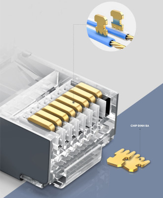 Коннектор RJ-45 (FTP) CAT 6, 100шт., NW111 (50248) UGREEN