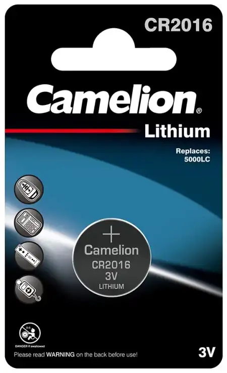 Батарейка CAMELION, CR2016-BP1, Lithium Battery, CR2016, 3V, 75 mAh, 1 шт.