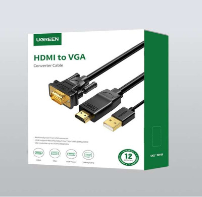 Кабель HDMI(m) - VGA(m), 1.5m, MM101 (30449) UGREEN