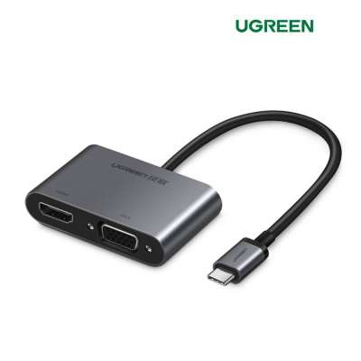 Конвертер USB 3.1m Type C на HDMI + VGA CM162 50505 UGREEN