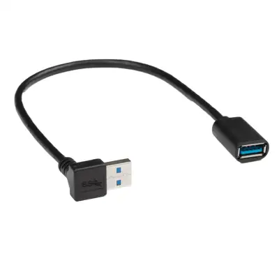 Кабель USB 3.0(m) - USB 3.0(f) 90° удлинитель USB 0.15м