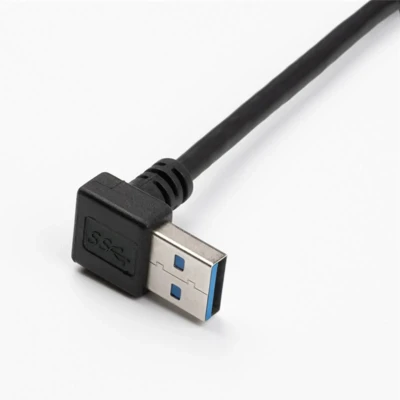 Кабель USB 3.0(m) - USB 3.0(f) 90° удлинитель USB 0.15м