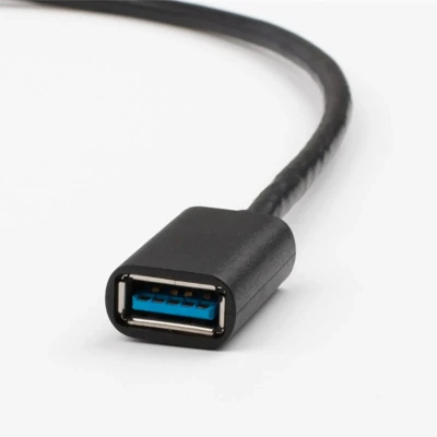 Кабель USB 3.0(m) - USB 3.0(f) 90° удлинитель USB 0.15м