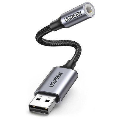 Кабель USB 2.0 на Audio 3.5mm, Mic & Ear, 4-pol OMTP/CTIA, CM477 (30757) UGREEN