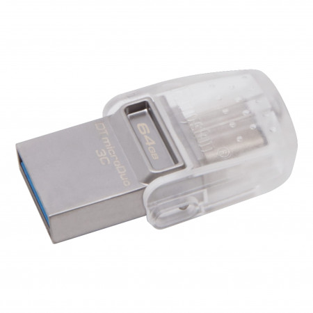 USB-накопитель Kingston DTDUO3C/64GB 64GB Серебристый