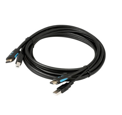Кабель KVM USB+HDMI, 4K, 1.5m, TeslaSmart