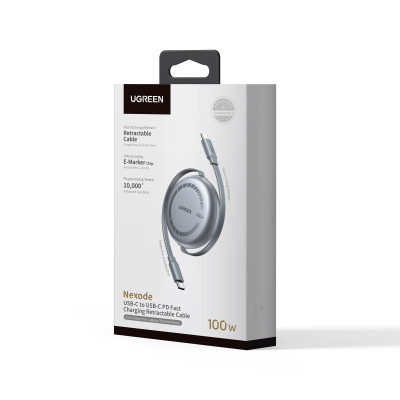 Кабель USB C - USB C, 480Mbps, 5A, QC4.0/PD3.0, 100W, 0.3m-1m, L531 (65905) UGREEN