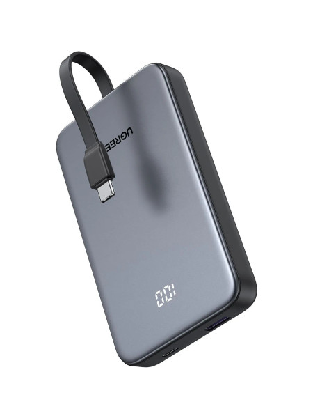Мобильный аккумулятор Power Bank, 10000mAh, 20W, CCC, серый, PB526 (75161C) UGREEN