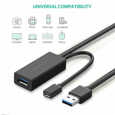 Кабель USB(m) - USB(f) удлинитель USB 3.0, 5m US175 (20826) UGREEN