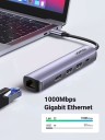 Конвертер USB 3.1(m) Type C на HDMI/LAN/USB 3.0 HUB 2 port/Type C PD 100W CM418 (10919) UGREEN