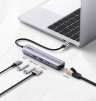 Конвертер USB 3.1(m) Type C на HDMI/LAN/USB 3.0 HUB 2 port/Type C PD 100W CM418 (10919) UGREEN