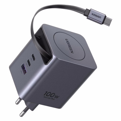 Зарядное устройство на 3xUSB-C+1xUSB, 100W, QC4.0+, GanN, 0.75m, X616 (65828) UGREEN