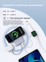 Мобильный аккумулятор Power Bank Mag-Safe, 20000mAh, 45W 1C+25W QI2.2, голубой, PB775 (65959) UGREEN