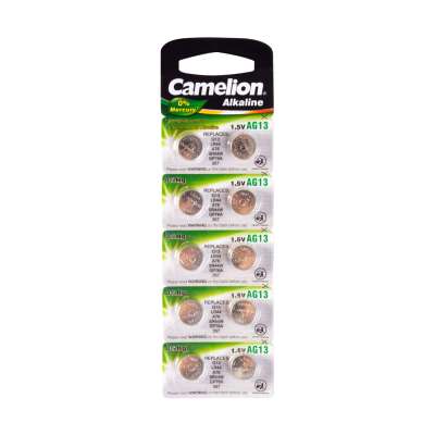 Батарейка CAMELION, AG13/LR44/357, Alkaline, 1.5V, 1шт.
