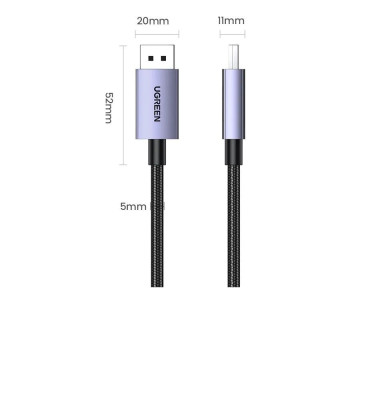 Кабель DisplayPort(m) - DisplayPort(m), 5m, V2.1 DP118 (45630) UGREEN