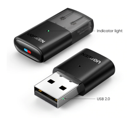 Bluetooth V5.0 Audio Transmitter, USB, CM408 (10928) UGREEN
