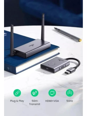 Беспроводной удлинитель HDMI сигнала до 50м, CM506 (50633A) UGREEN