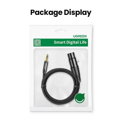 Кабель Audio(m) 3.5mm - XLR(f), 2m. AV182 (20244) UGREEN