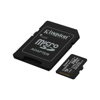 Карта памяти, Kingston, SDCS3/256GB, MicroSDXC 256GB, Canvas Select Plus, A1, U1, V10, c адаптером SD
