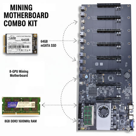 Материнская плата BTC-T37, 8*PCIE 16X