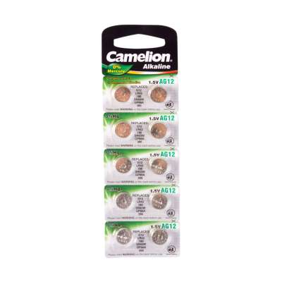 Батарейка CAMELION, AG12/LR43/386, Alkaline, 1.5V, 1шт.