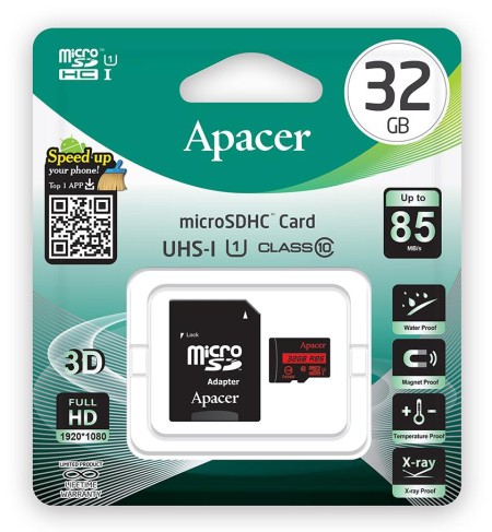 Карта памяти microSD Apacer AP32GMCSH10U5-R 32GB