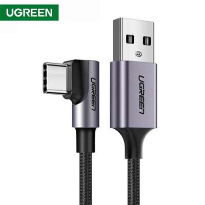 Кабель USB 2.0 - USB C, 480Mbps, 3A, QC3.0, 18W, 1,5m. 90° US284 (60782) UGREEN