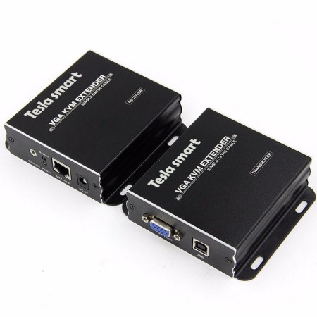 Удлинитель VGA + USB, KVM Extender (Усилитель VGA и USB сигнала до 300м.)