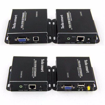 Удлинитель VGA + USB, KVM Extender (Усилитель VGA и USB сигнала до 300м.)